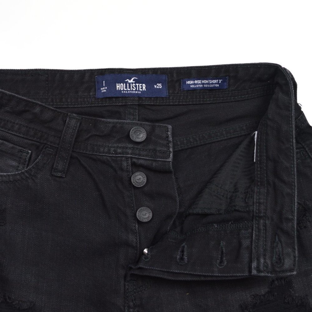 Hollister Hi-Rise Mom Shorts Black 3" - 1/25 - Picture 5 of 6